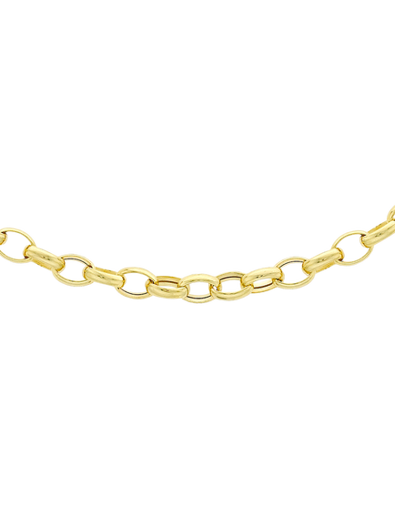 IBB 18ct Gold 130 Oval Belcher Chain Necklace, Gold, Gold