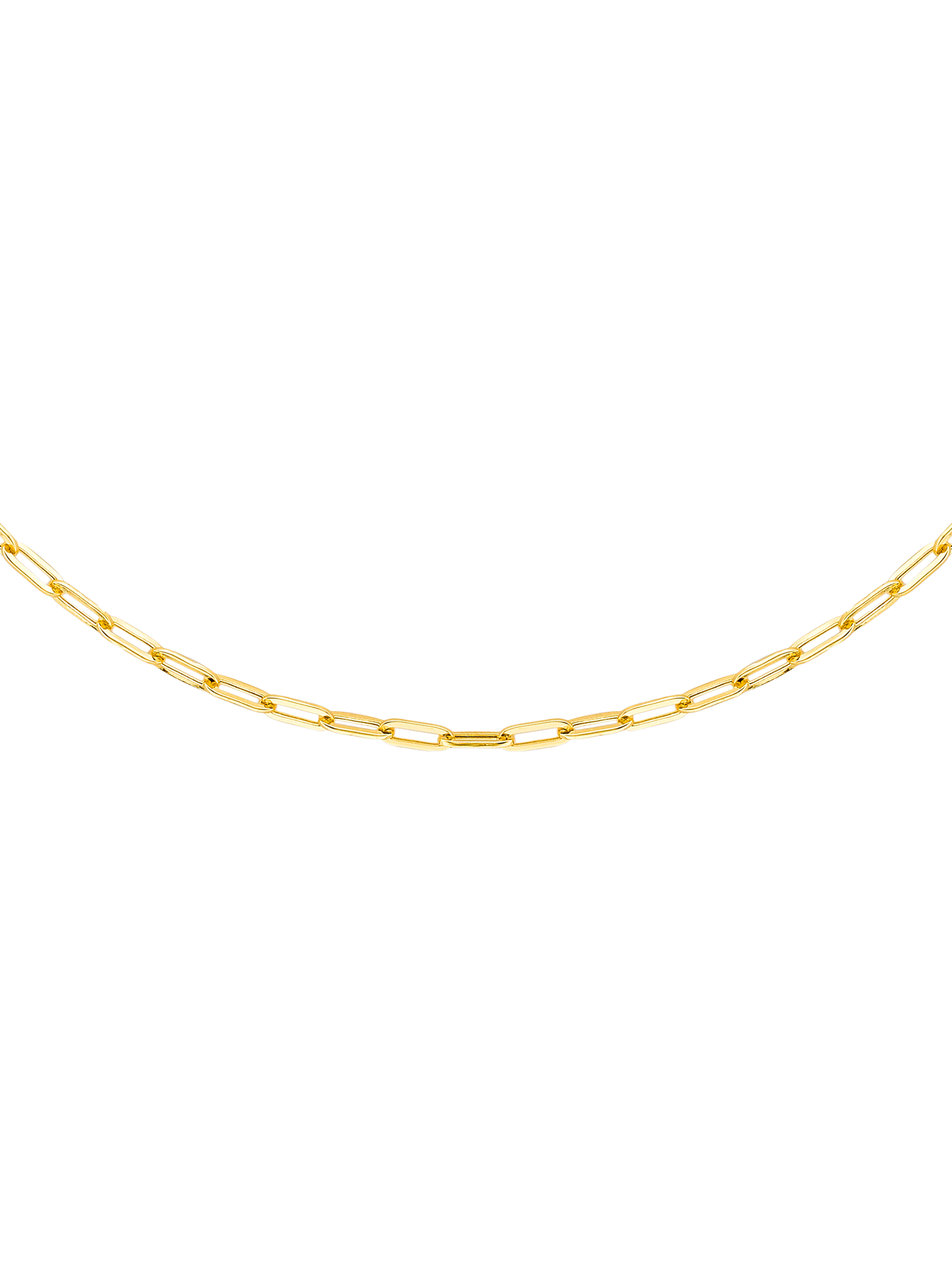 Product image 1 of 4, which shows IBB 18ct Gold Paper Chain Necklace, Gold