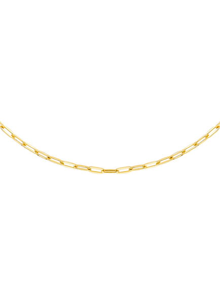 IBB 18ct Gold Paper Chain Necklace, Gold, Gold
