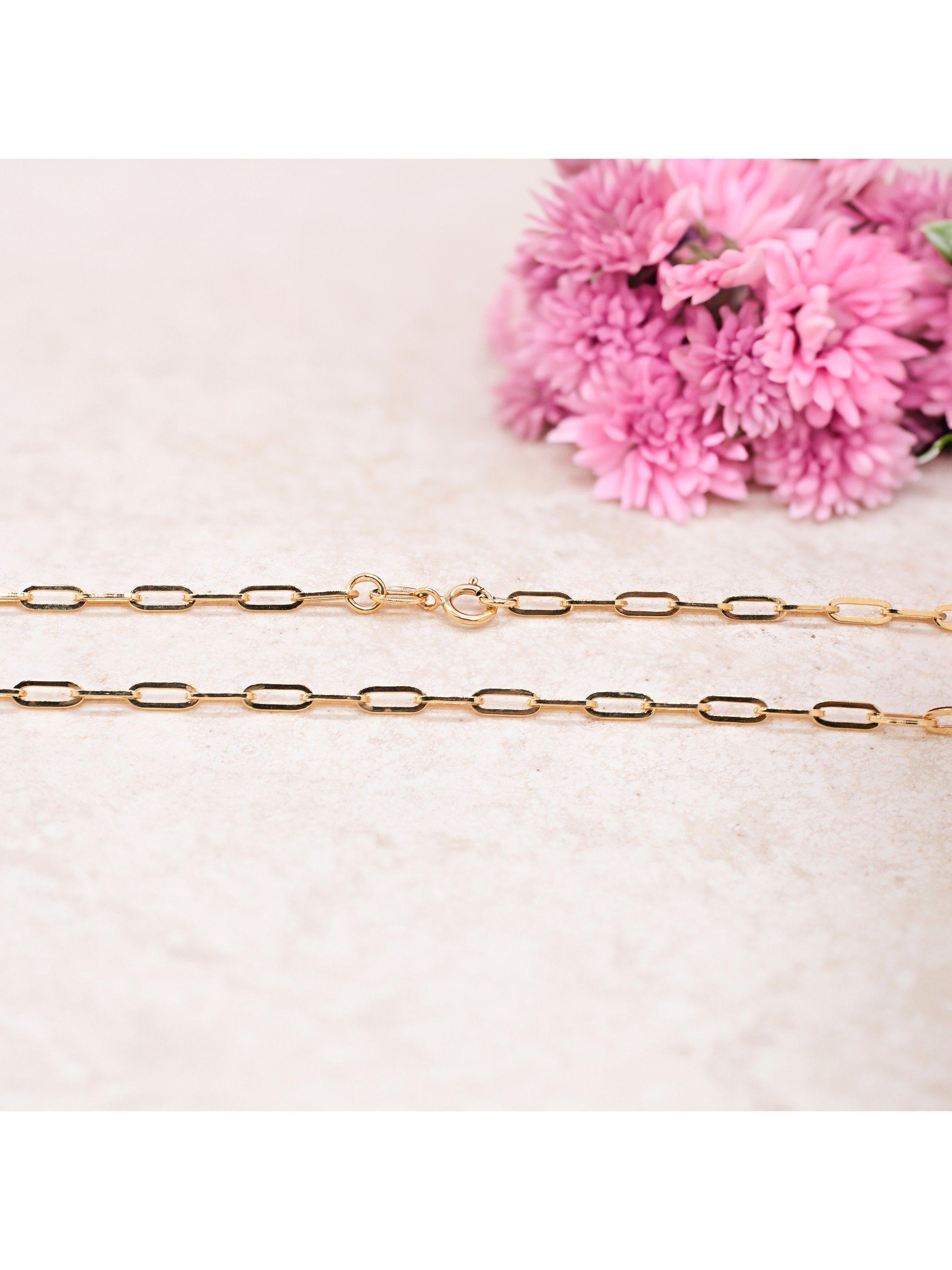 Product image 2 of 4, which shows IBB 18ct Gold Paper Chain Necklace, Gold