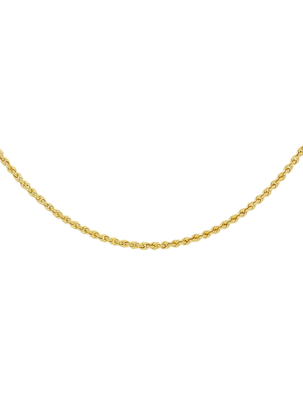IBB 18ct Gold Rope Chain Necklace, Gold, Gold