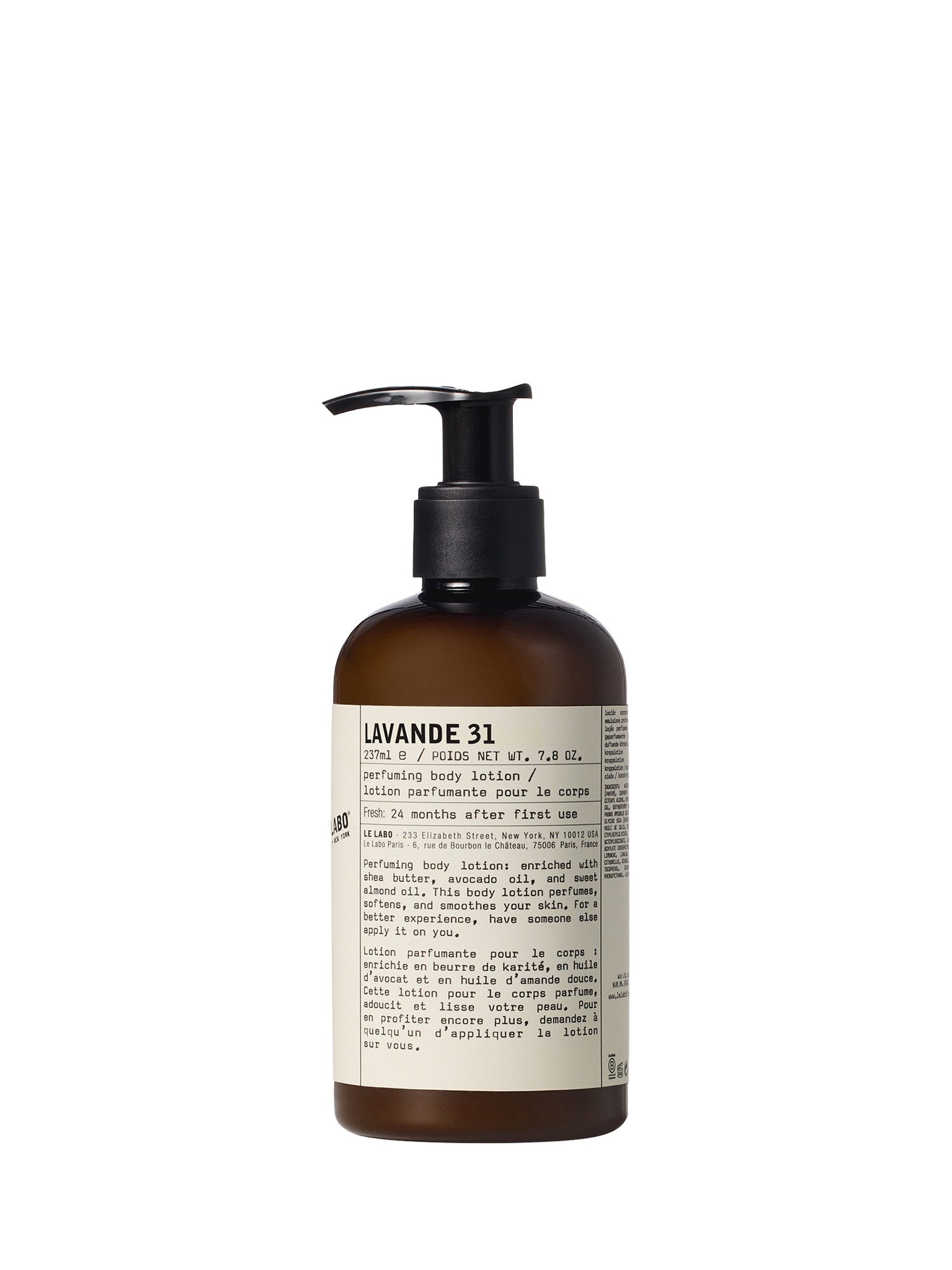 Product image 1 of 1, which shows Le Labo Lavande 31 Perfuming Body Lotion, 237ml
