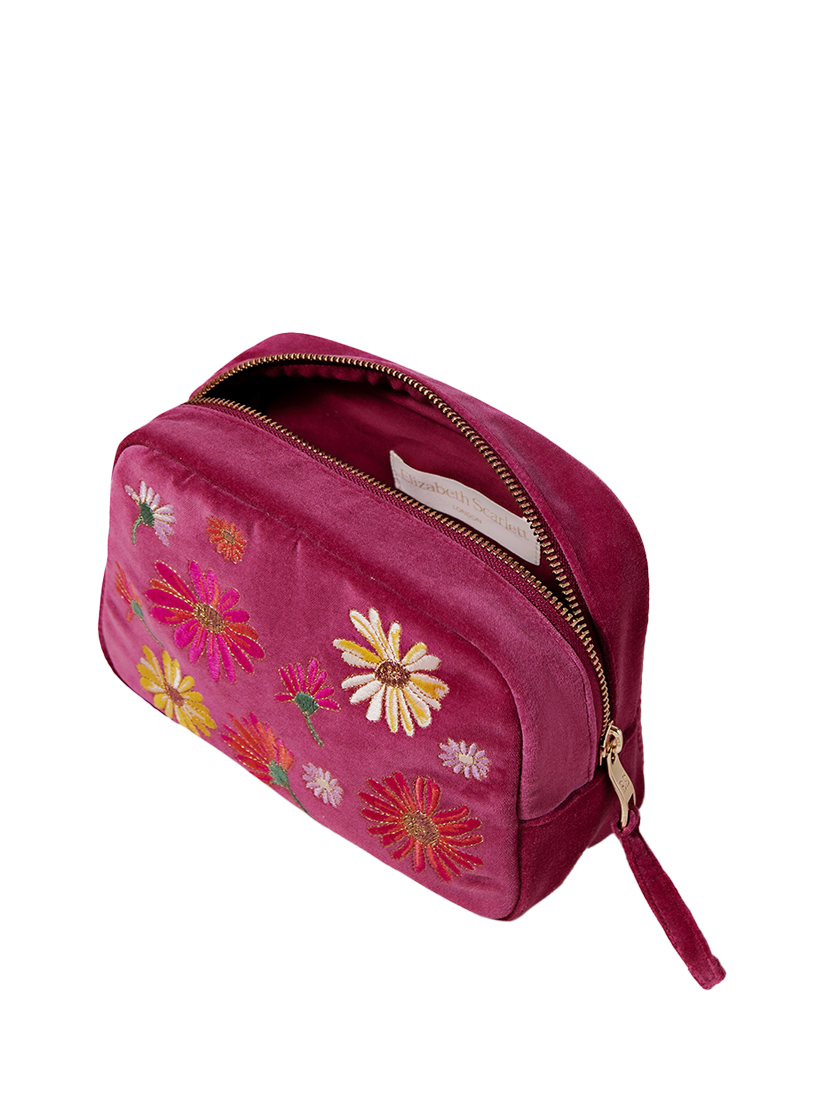 Product image 4 of 4, which shows Elizabeth Scarlett Wildflower Pure Organic Cotton Make Up Bag, Pink