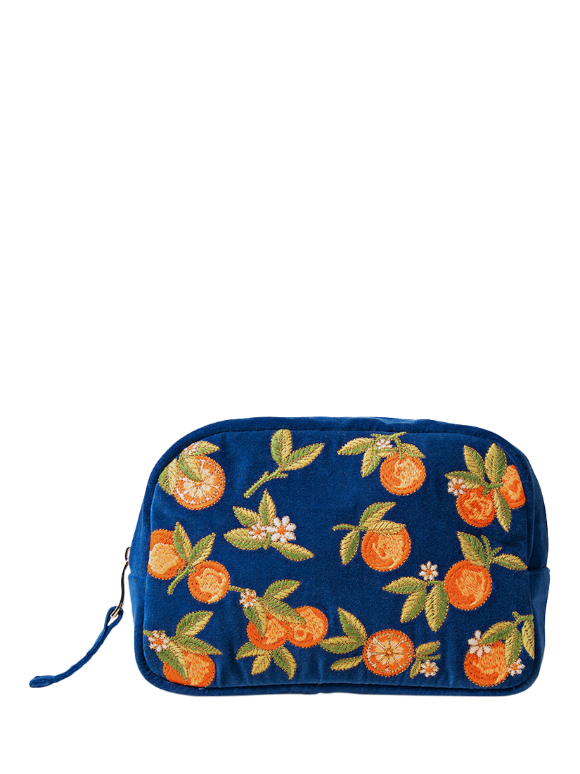 Elizabeth Scarlett Orange Pure Organic Cotton Make Up Bag