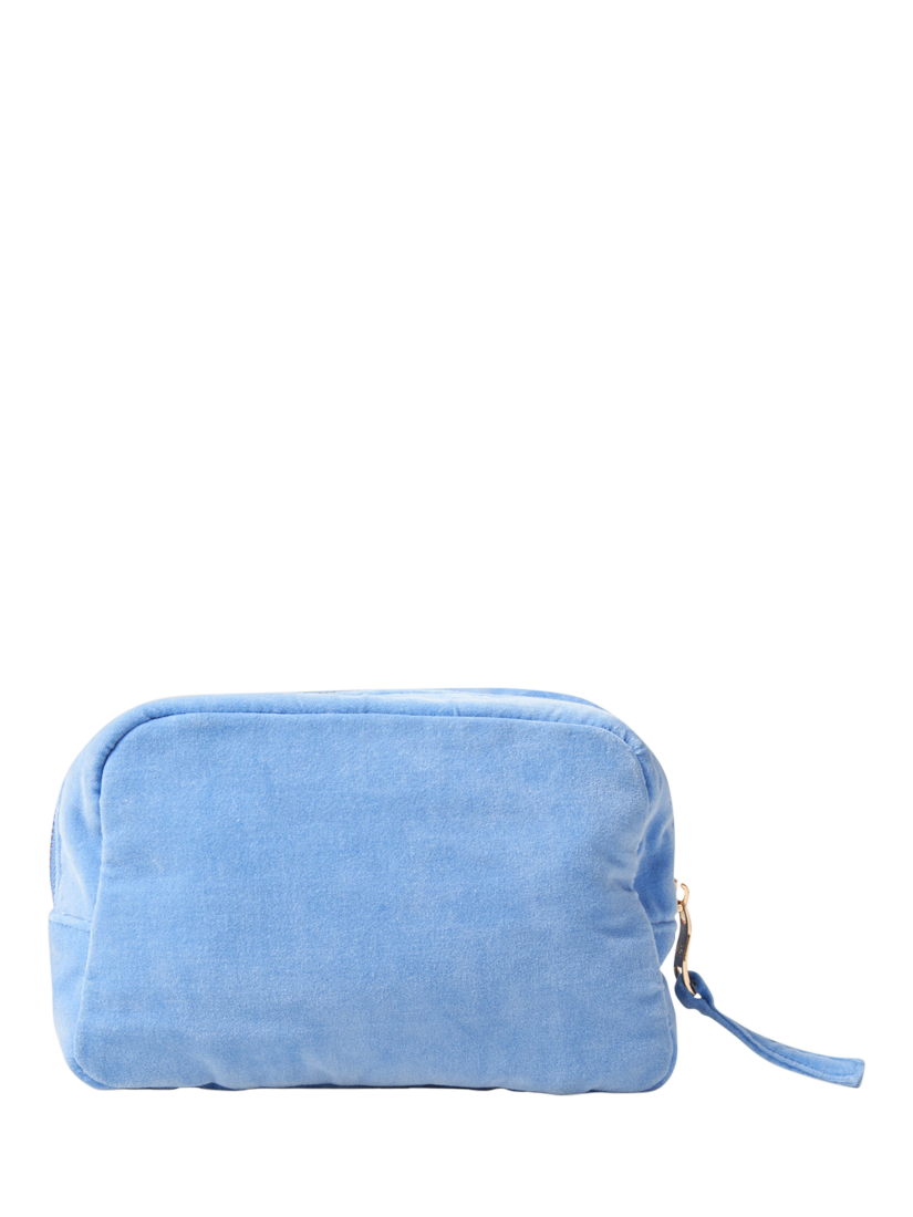 Product image 5 of 7, which shows Elizabeth Scarlett Turtle Pure Organic Cotton Velvet Make Up Bag, Blue