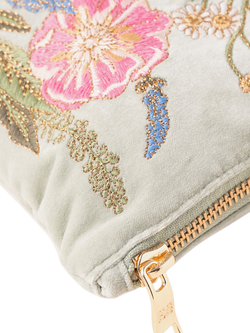 Elizabeth Scarlett Pressed Flowers Pure Organic Cotton Pouch, Green - view 2, Green