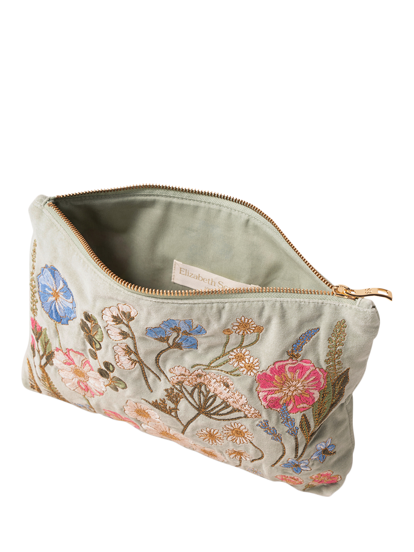 送料関税込【Elizabeth Scarlett】Pressed Flowers Embroidered Elizabeth Scarlett Pressed Flowers Sage – thatslovelythat