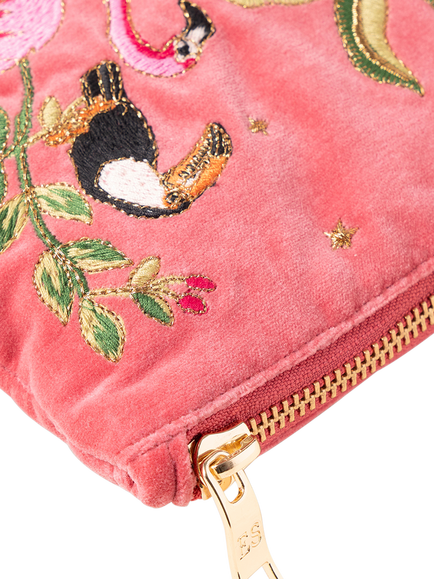 Elizabeth Scarlett Zebra Pure Organic Cotton Pouch, Pink - view 2, Pink