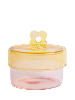 Caroline Gardner Flower Glass Storage Jar, Multi
