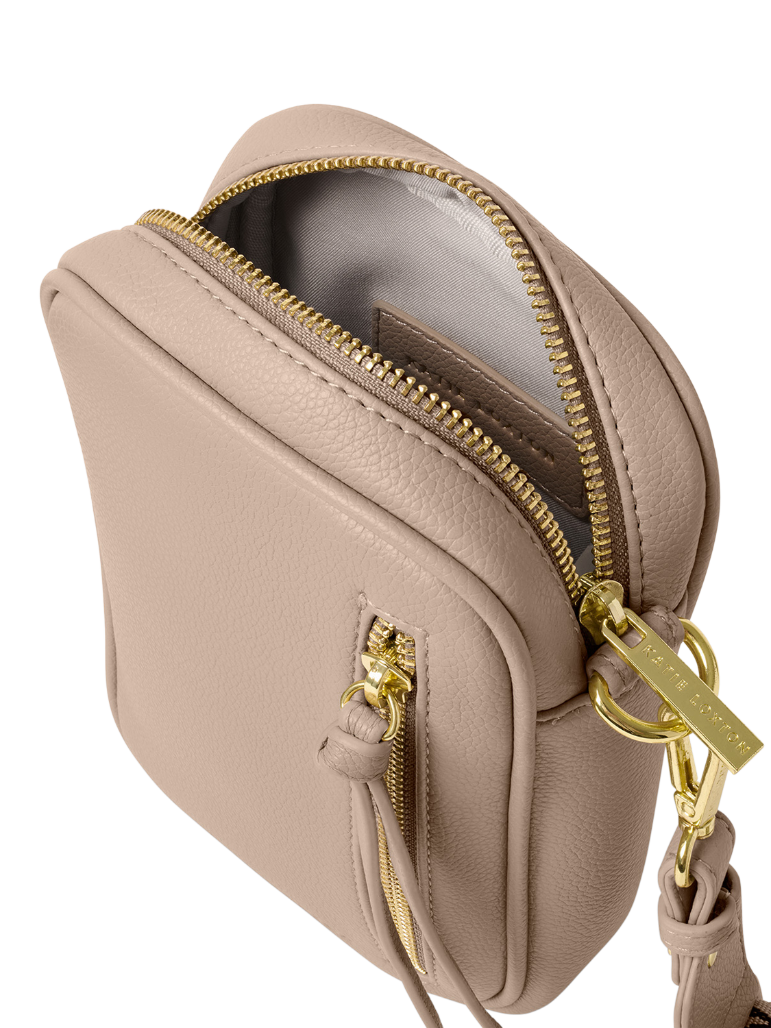 Product image 2 of 6, which shows Katie Loxton Hallie Crossbody Bag, Light Taupe