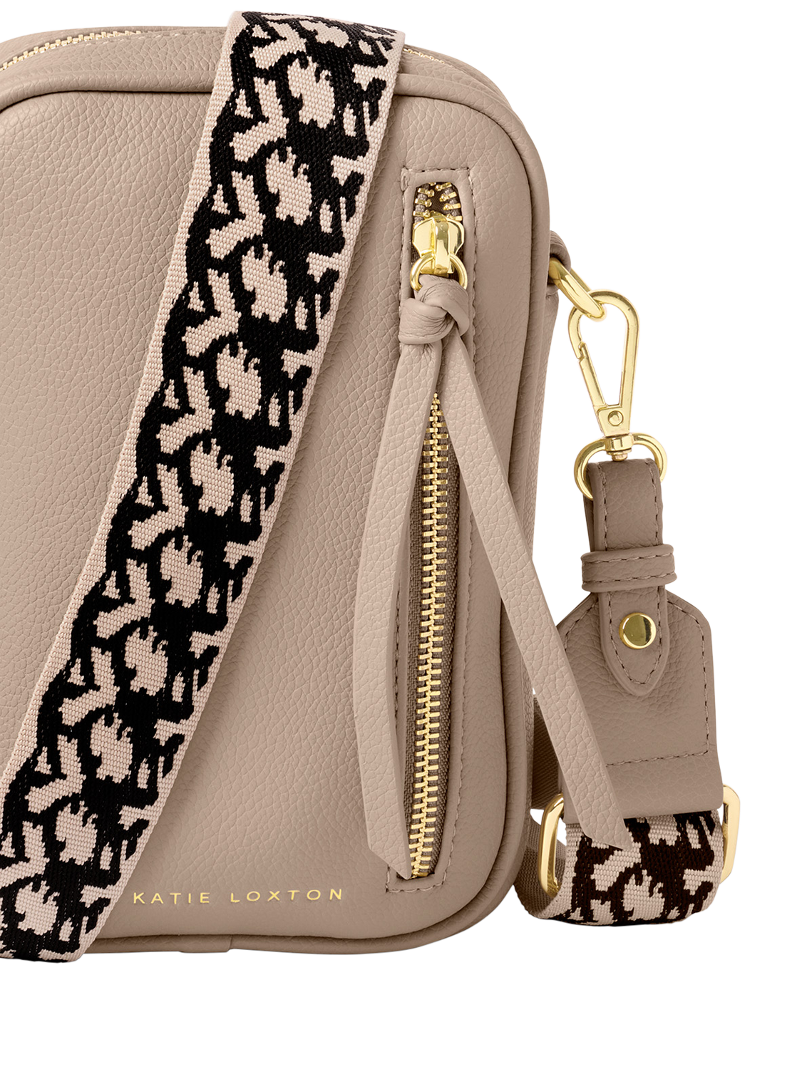 Product image 3 of 6, which shows Katie Loxton Hallie Crossbody Bag, Light Taupe