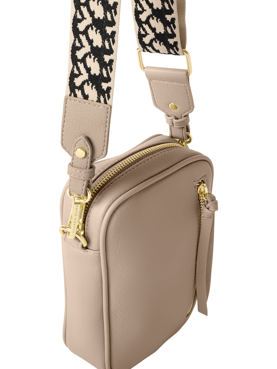 Product image 4 of 6, which shows Katie Loxton Hallie Crossbody Bag, Light Taupe