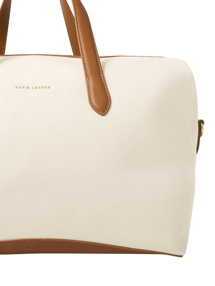 Katie Loxton Siena Canvas Cabin Bag, Cream - view 2, Cream
