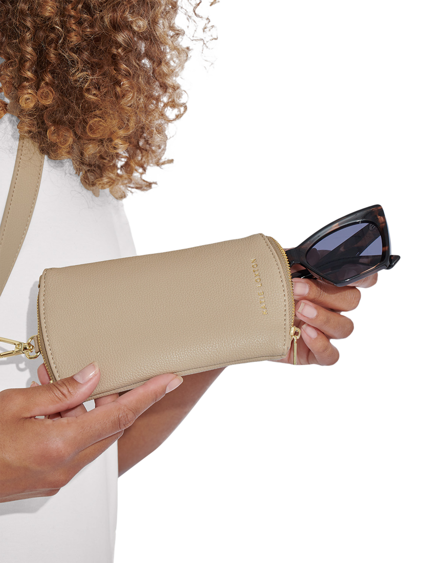 Product image 4 of 5, which shows Katie Loxton Clip-On Sunglasses Case, Light Taupe
