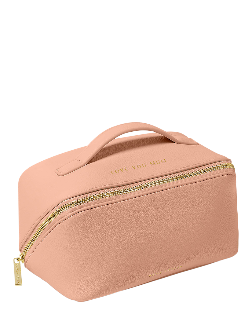 Katie Loxton Mum Zip Around Lay Flat Make Up Bag, Peony Blush