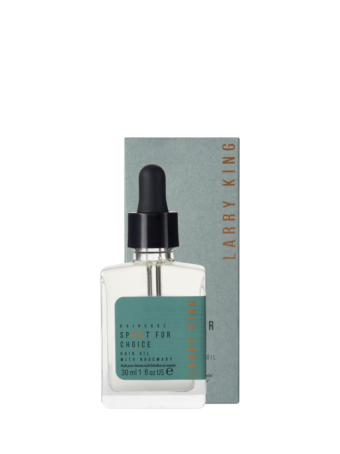 Product image 1 of 5, which shows Larry King Spoilt for Choice Hair Oil, 30ml