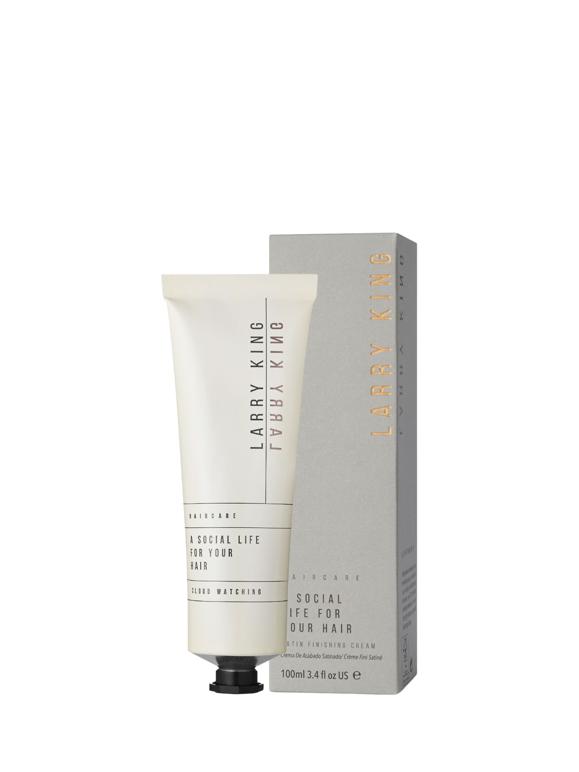 Product image 1 of 5, which shows Larry King A Social Life For Hair Satin Finishing Cream, 100ml