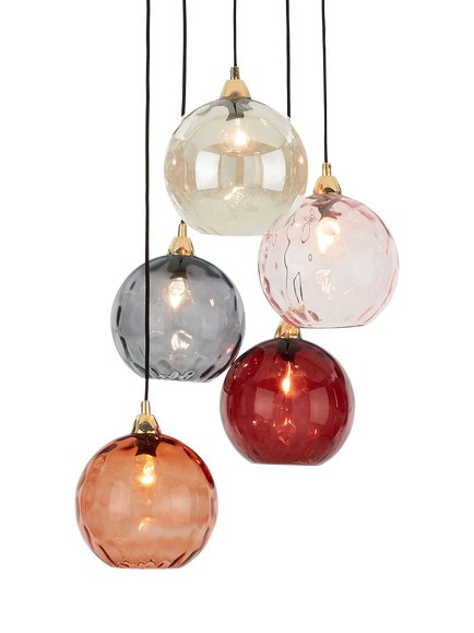 MADE Ilaria Cluster Ceiling Light, Pink, Pink