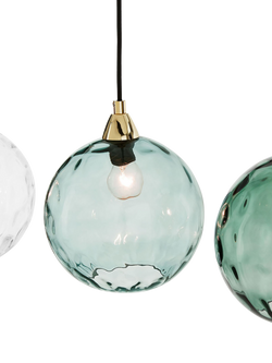 MADE Ilaria 3 Pendant Diner Ceiling Light, Blue - view 2, Blue