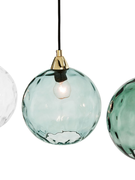 MADE Ilaria 3 Pendant Diner Ceiling Light, Blue - view 2, Blue