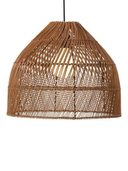 MADE Java Rattan Lamp Shade, 42cm, Dark Brown, Dark Natural