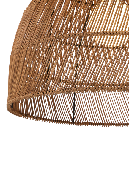 MADE Java Rattan Lamp Shade, 42cm, Dark Brown - view 2, Dark Natural