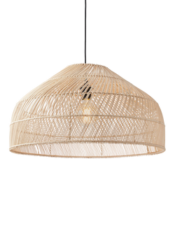MADE Java Rattan Large Lamp Shade, 60cm, Light Brown, Light Natural