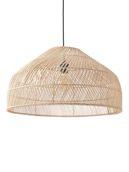 MADE Java Rattan Large Lamp Shade, 60cm, Light Brown - view 2, Light Natural