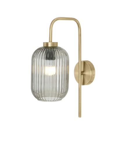 MADE Briz Textured Glass Wall Light, Grey, Grey