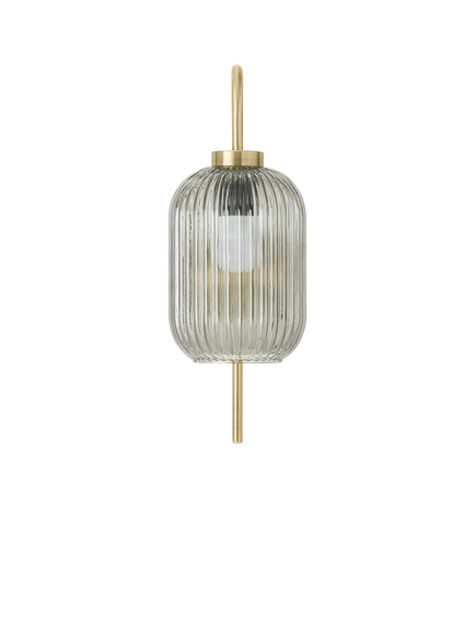 MADE Briz Textured Glass Wall Light, Grey - view 2, Grey