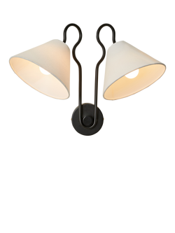 MADE Madelyn 2 Arm Wall Light, Black, Black