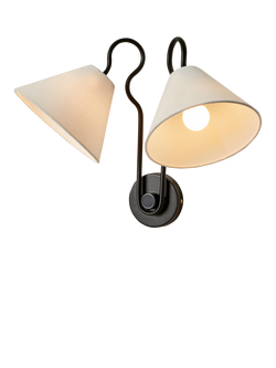 MADE Madelyn 2 Arm Wall Light, Black - view 2, Black