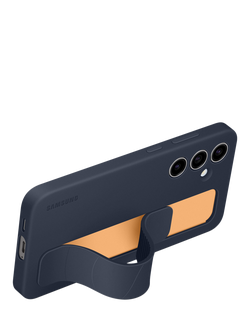 Samsung Silicone Grip Case with Stand for Galaxy S24 FE, Blue/Black - view 2, Blue/Black