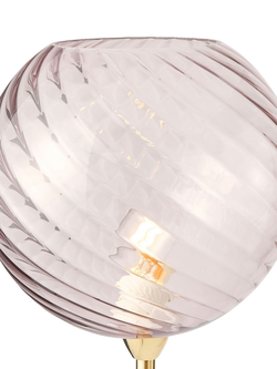 MADE Ilaria Glass Shade Floor Lamp, Pink - view 2, Pink