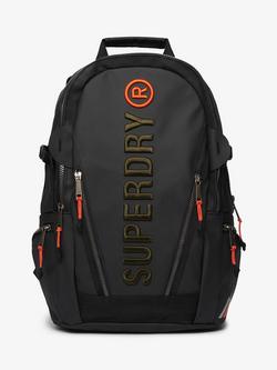 Superdry Tarp Embroidered Rucksack, Black