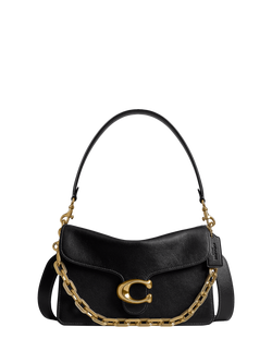 Coach Chain Tabby Leather Crossbody Bag, B4/Black