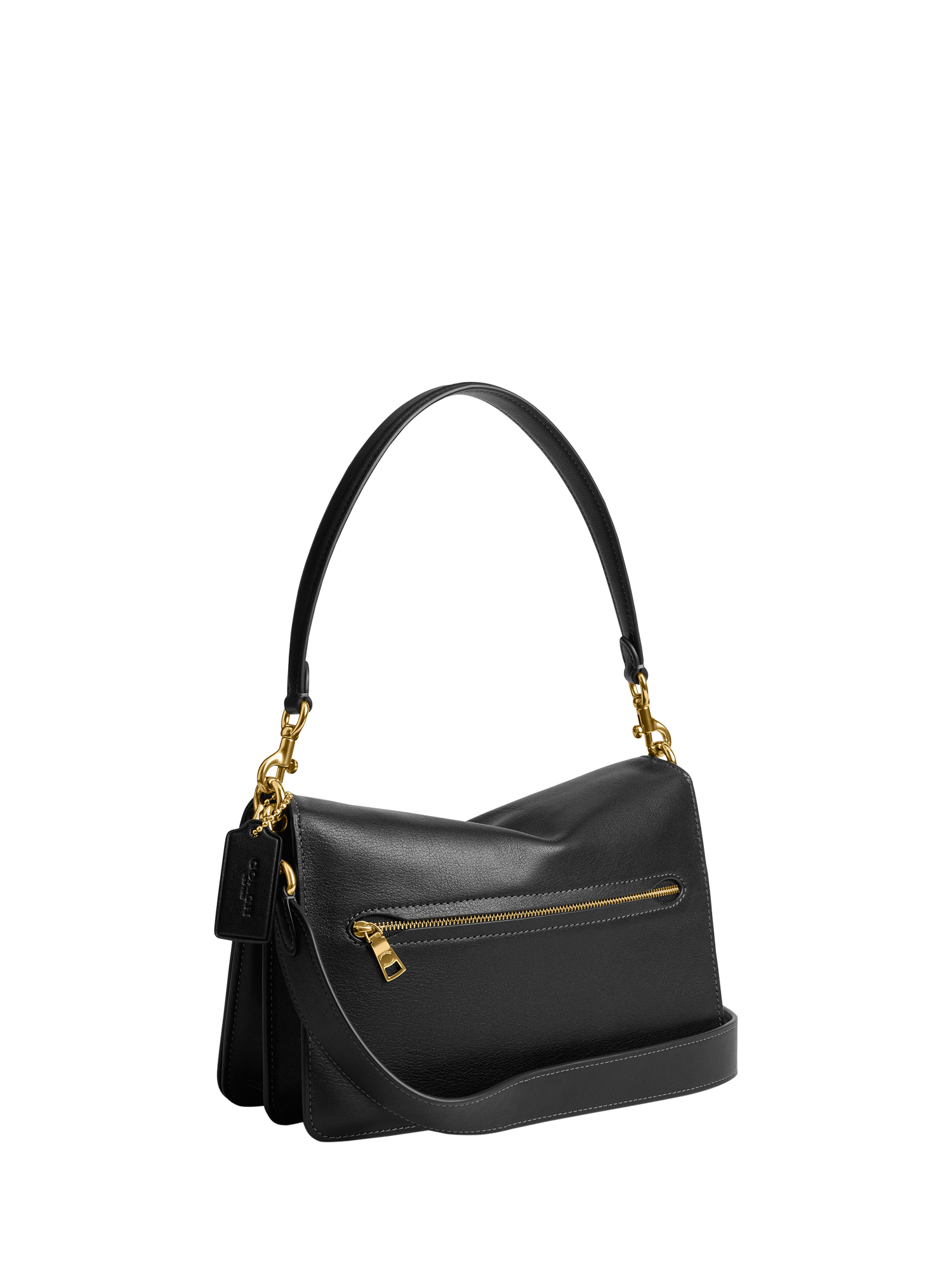 Product image 3 of 5, which shows Coach Chain Tabby Leather Crossbody Bag, Black