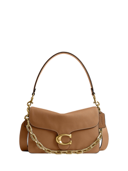 Coach Chain Tabby Leather Crossbody Bag, B4/Honey Brown
