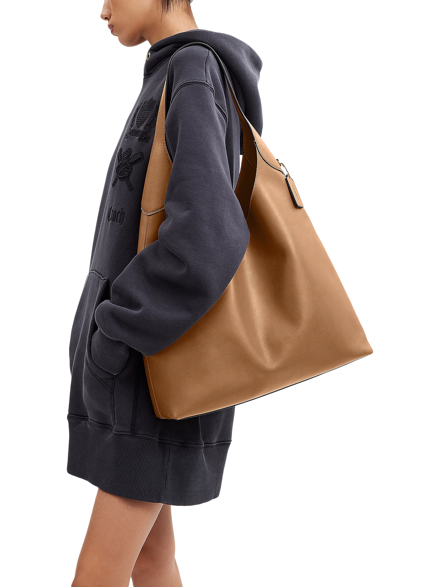 Product image 4 of 4, which shows Coach Brooklyn 39 Leather Bag, Honey Brown