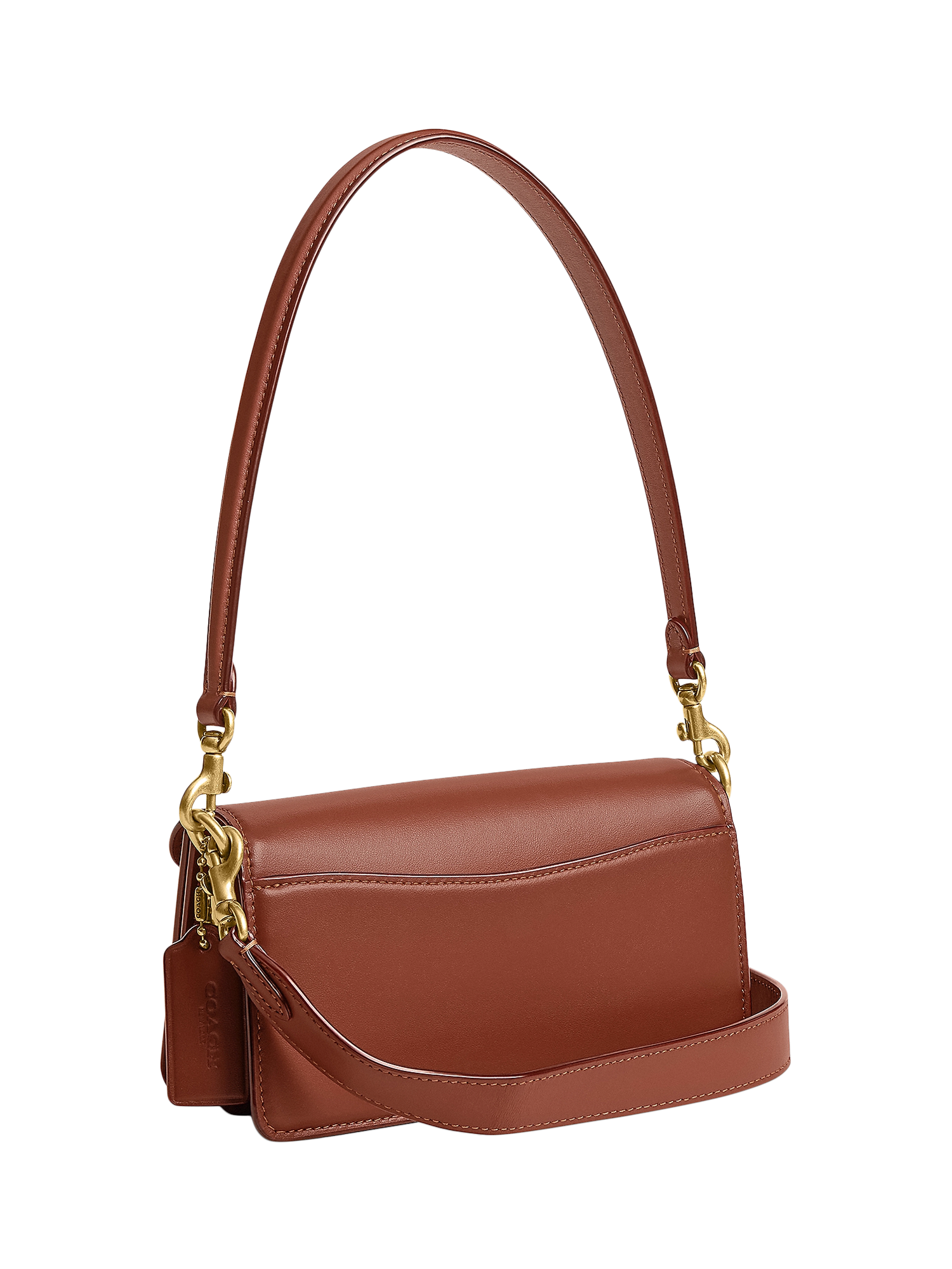 Product image 2 of 3, which shows Coach Tabby 20 Leather & Canvas Shoulder Bag, Tan/Caramel