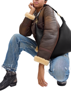 Coach Juliet 38 Leather Shoulder Bag - view 2, Black