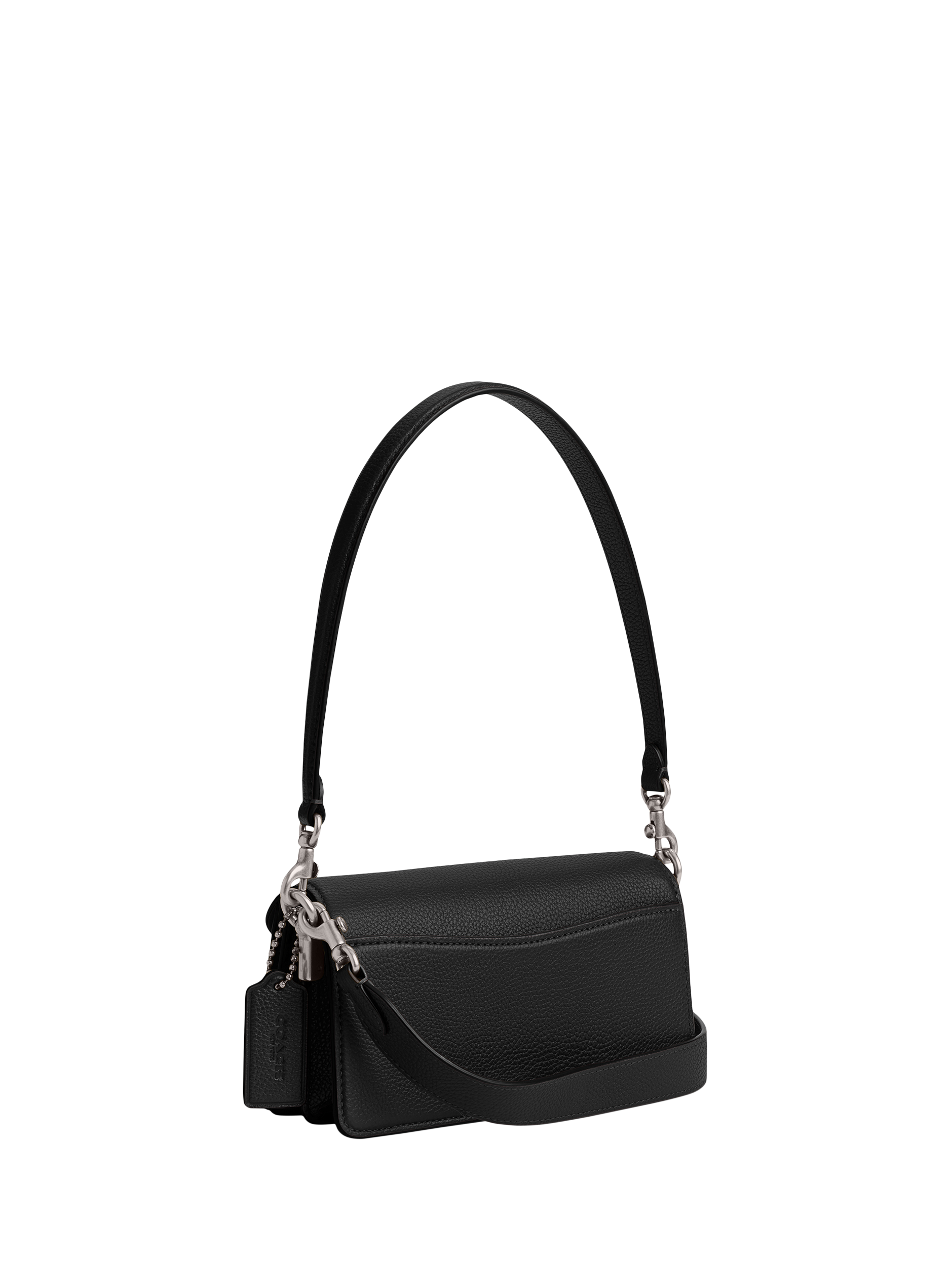 Product image 2 of 3, which shows Coach Tabby Petite 20 Pebble Leather Shoulder Bag, Black