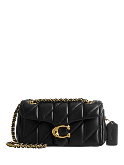 Coach Tabby 20 Quilted Leather Shoulder Bag, Black