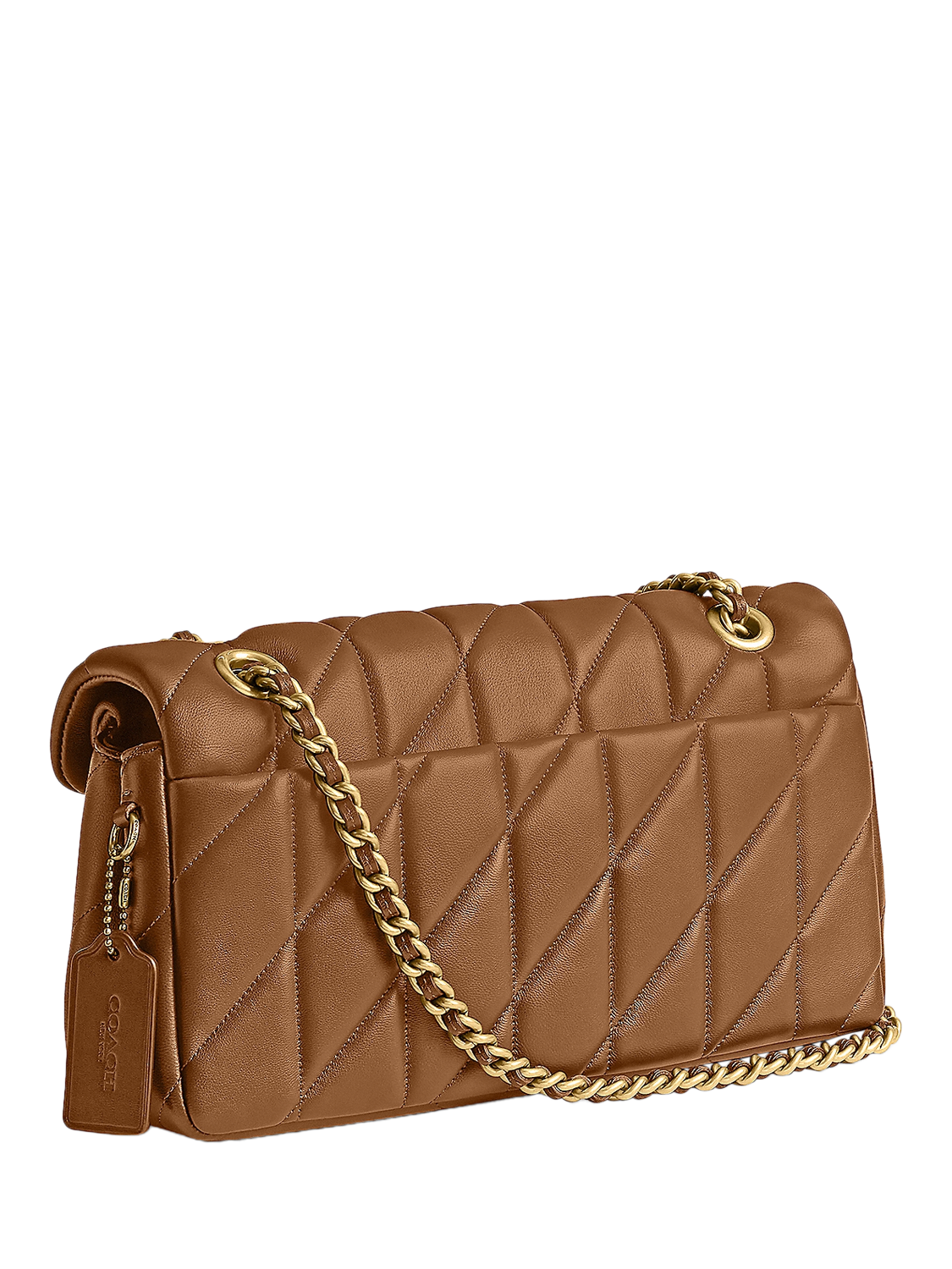 Product image 2 of 3, which shows Coach Tabby 26 Quilted Leather Shoulder Bag, Honey Brown