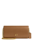Coach Evie Long Leather Wallet on Chain