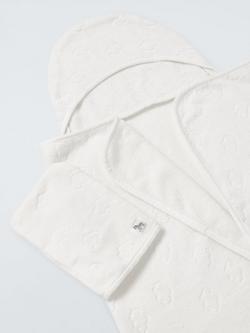 John Lewis Baby Cloud Hooded Towel & Mitt Set, White - view 2, White
