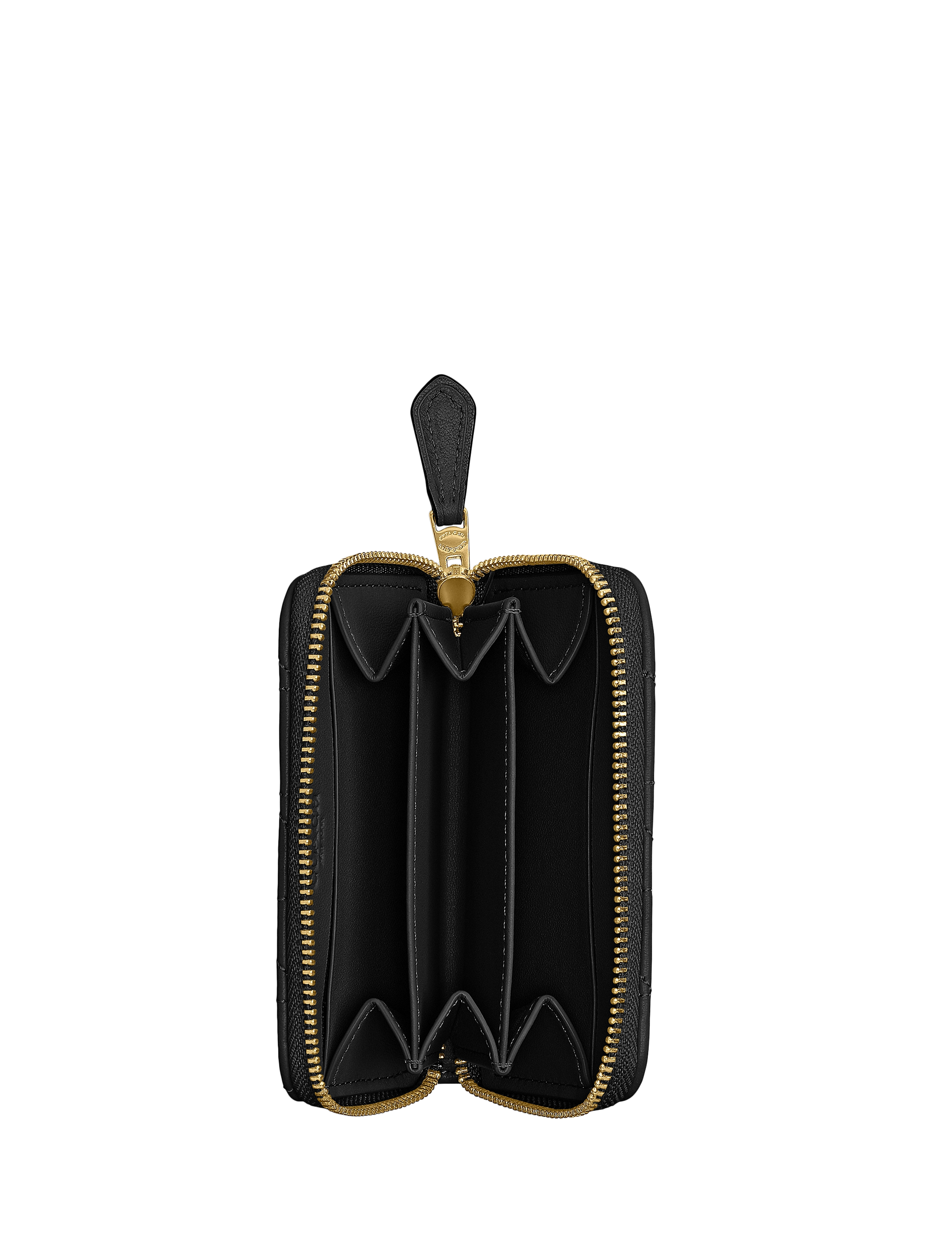 Product image 2 of 2, which shows Coach Quilted Leather Zipped Cardholder Case, Black