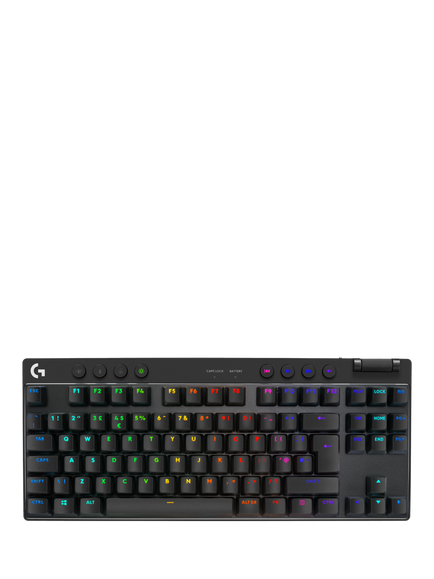 Logitech G PRO X TKL Lightspeed Wireless Gaming Keyboard, Black, Black