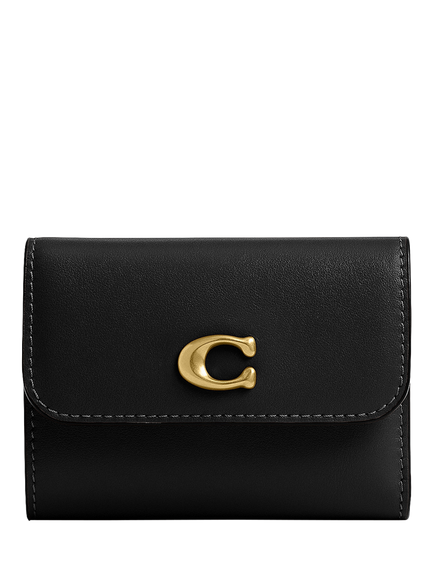 Coach Essential Leather Card Holder Wallet, Black