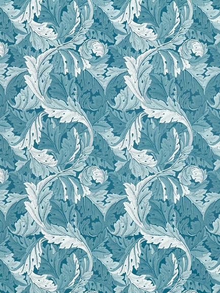 Clarke & Clarke Acanthus Jacquard Furnishing Fabric, Denim